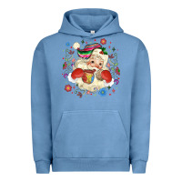 Pigment Pebble Blue mexican christmas santa Urban Hoodie - MaliasSmallBusiness