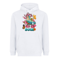 White vintage soul Heavyweight Hoodie - BundleAndBundleShop