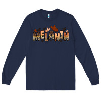 Navy melanin butterfly Long Sleeve Tee - Zillion Design Studio