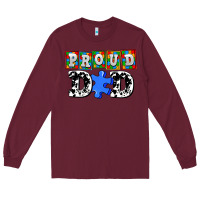 Burgundy proud dad Long Sleeve Tee - AdoDesignShop