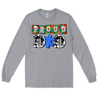 Heather Grey proud dad Long Sleeve Tee - AdoDesignShop