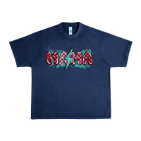 Navy lightning bolt mama Urban Heavy Tee - MaliasSmallBusiness