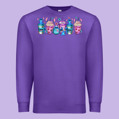 Stitch Coffee Cups Libbey Glass Premium Sweatshirt Designed By Jasminsmagicworld