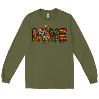 Army Green love africa map Long Sleeve Tee - Zillion Design Studio