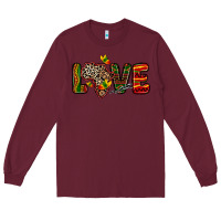 Burgundy love africa map Long Sleeve Tee - Zillion Design Studio
