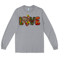 Heather Grey love africa map Long Sleeve Tee - Zillion Design Studio