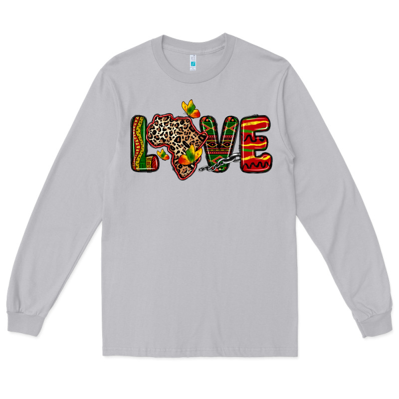 Love Africa Map Long Sleeve Tee by Zillion Design Studio | Teevron