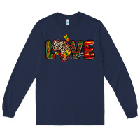 Navy love africa map Long Sleeve Tee - Zillion Design Studio