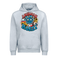 Heather Grey American honey smiley Urban Hoodie - NancyCooperArtShop