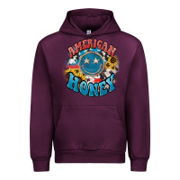 Mauve Wine American honey smiley Urban Hoodie - NancyCooperArtShop