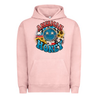 Pigment Salmon American honey smiley Urban Hoodie - NancyCooperArtShop