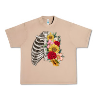 Burro floral ribcage Urban Heavy Tee - MaliasSmallBusiness
