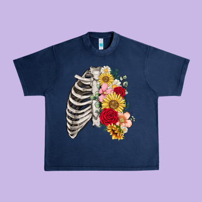 Urban Heavy Tee floral ribcage