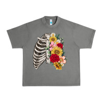 Tornado floral ribcage Urban Heavy Tee - MaliasSmallBusiness