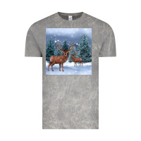 Cloud Rock winter deer Vintage Tee - BarkalooDesign