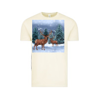Vintage Arctic winter deer Vintage Tee - BarkalooDesign