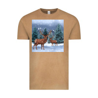Vintage Camel winter deer Vintage Tee - BarkalooDesign