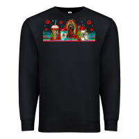 Black lady of guadalupe coffee cups libbey glass Premium Sweatshirt - Jasminsmagicworld