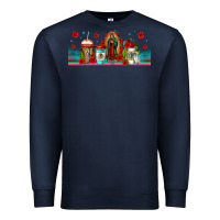 Navy lady of guadalupe coffee cups libbey glass Premium Sweatshirt - Jasminsmagicworld