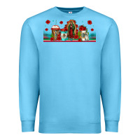 Ocean Blue lady of guadalupe coffee cups libbey glass Premium Sweatshirt - Jasminsmagicworld