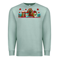 Seafoam lady of guadalupe coffee cups libbey glass Premium Sweatshirt - Jasminsmagicworld