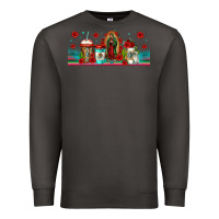 Smoke lady of guadalupe coffee cups libbey glass Premium Sweatshirt - Jasminsmagicworld
