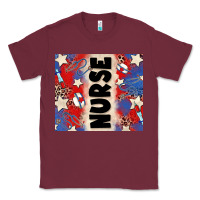 Burgundy american nurse Classic Tee - Zillion Design Studio