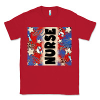 Red american nurse Classic Tee - Zillion Design Studio