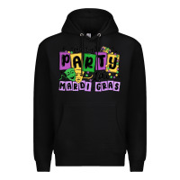Black aint no party like mardi gras Premium Hoodie - MaliasSmallBusiness