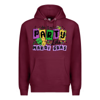 Burgundy aint no party like mardi gras Premium Hoodie - MaliasSmallBusiness