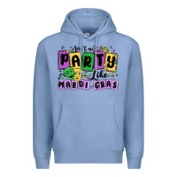 Colony Blue aint no party like mardi gras Premium Hoodie - MaliasSmallBusiness