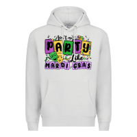 Dove Grey aint no party like mardi gras Premium Hoodie - MaliasSmallBusiness