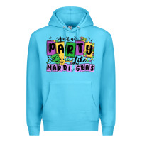 Ocean Blue aint no party like mardi gras Premium Hoodie - MaliasSmallBusiness