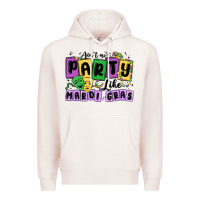 Pale Pink aint no party like mardi gras Premium Hoodie - MaliasSmallBusiness