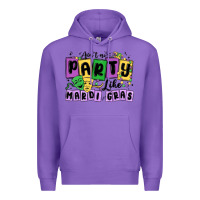 Purple aint no party like mardi gras Premium Hoodie - MaliasSmallBusiness