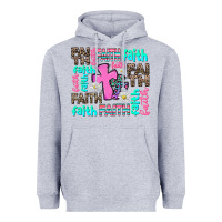Heather Grey faith with cross Heavyweight Hoodie - AdoDesignShop