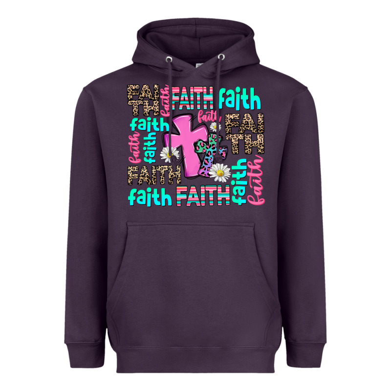 Faith With Cross Heavyweight Hoodie by AdoDesignShop | Teevron