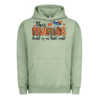 Pigment Oil Green this mamas heart is on that court Urban Hoodie - MaliasSmallBusiness