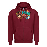 Burgundy mom life Zipper Hoodie - Zillion Design Studio