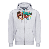 Heather Grey mom life Zipper Hoodie - Zillion Design Studio