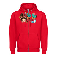 Red mom life Zipper Hoodie - Zillion Design Studio