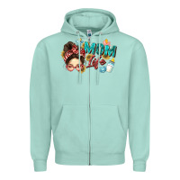 Seafoam mom life Zipper Hoodie - Zillion Design Studio