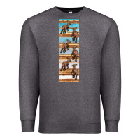 Charcoal Heather dinosaur parasaurolophus pen wrap Premium Sweatshirt - Artiststas