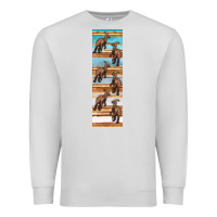 Dove Grey dinosaur parasaurolophus pen wrap Premium Sweatshirt - Artiststas