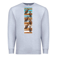 Heather Grey dinosaur parasaurolophus pen wrap Premium Sweatshirt - Artiststas