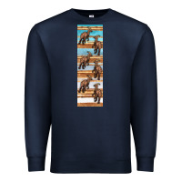 Navy dinosaur parasaurolophus pen wrap Premium Sweatshirt - Artiststas