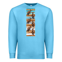 Ocean Blue dinosaur parasaurolophus pen wrap Premium Sweatshirt - Artiststas