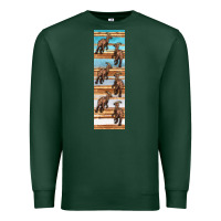Sports Green dinosaur parasaurolophus pen wrap Premium Sweatshirt - Artiststas