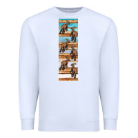 White dinosaur parasaurolophus pen wrap Premium Sweatshirt - Artiststas