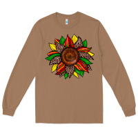 Toasted Coconut juneteenth leopard sunflower Long Sleeve Tee - Zillion Design Studio